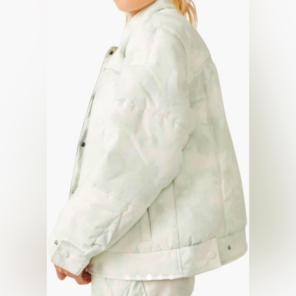 NEW, Free People FP Movement Bunny Slope Puffer Jacket Mint Color XL Oversized - Picture 6 of 8